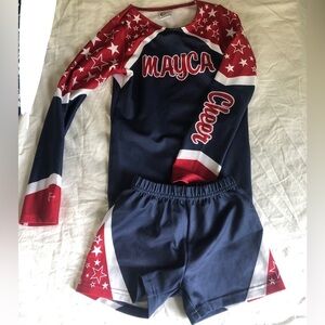 🎃 Authentic Cheerleader Uniform Dress Up Halloween Costume YL  fits like 10/12